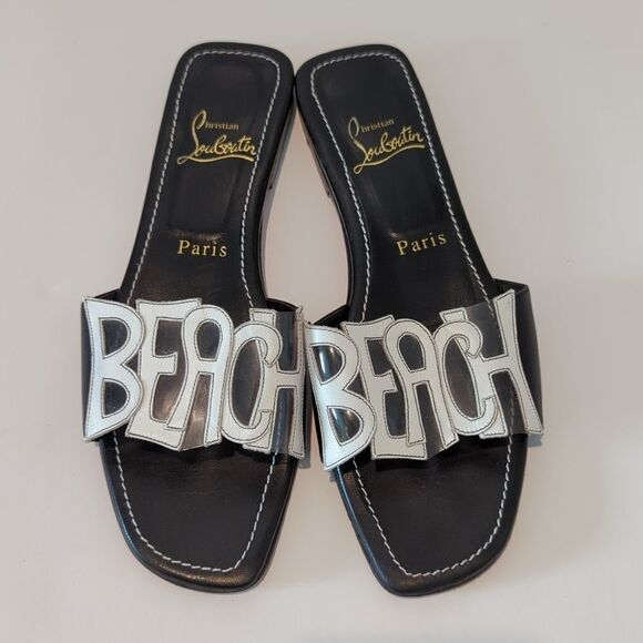 Christian Louboutin Beach Slide Sandals - Picture 8 of 9